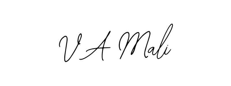 if you are searching for the best signature style for your name V A Mali. so please give up your signature search. here we have designed multiple signature styles  using Bearetta-2O07w. V A Mali signature style 12 images and pictures png