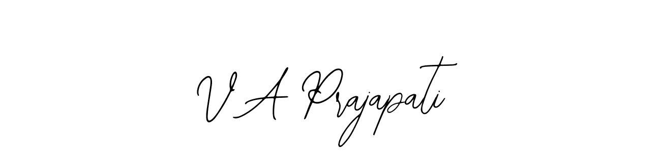 This is the best signature style for the V A Prajapati name. Also you like these signature font (Bearetta-2O07w). Mix name signature. V A Prajapati signature style 12 images and pictures png