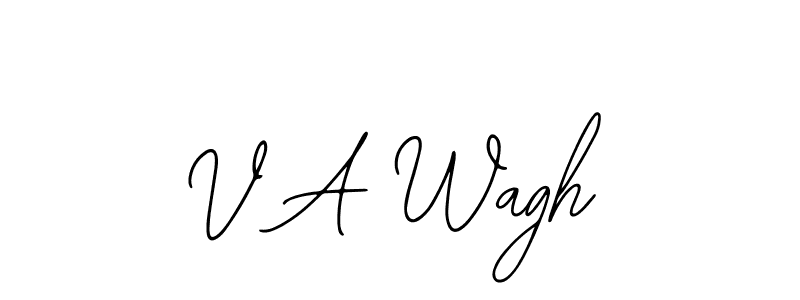 Make a beautiful signature design for name V A Wagh. With this signature (Bearetta-2O07w) style, you can create a handwritten signature for free. V A Wagh signature style 12 images and pictures png