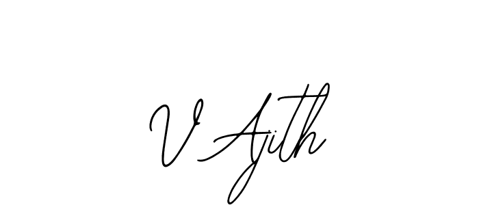 Bearetta-2O07w is a professional signature style that is perfect for those who want to add a touch of class to their signature. It is also a great choice for those who want to make their signature more unique. Get V Ajith name to fancy signature for free. V Ajith signature style 12 images and pictures png