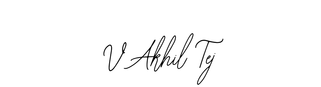 How to Draw V Akhil Tej signature style? Bearetta-2O07w is a latest design signature styles for name V Akhil Tej. V Akhil Tej signature style 12 images and pictures png