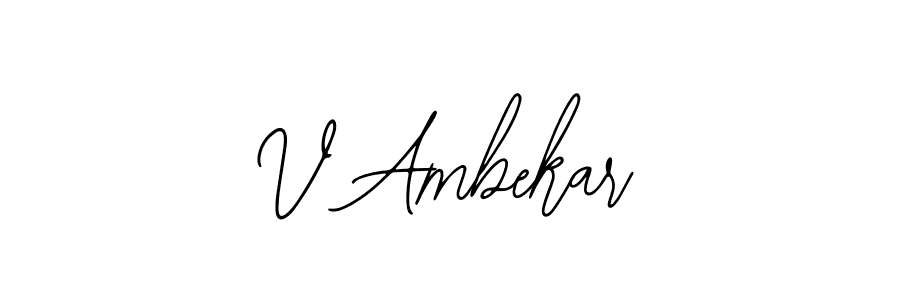 Make a beautiful signature design for name V Ambekar. Use this online signature maker to create a handwritten signature for free. V Ambekar signature style 12 images and pictures png