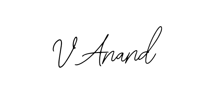 Design your own signature with our free online signature maker. With this signature software, you can create a handwritten (Bearetta-2O07w) signature for name V Anand. V Anand signature style 12 images and pictures png