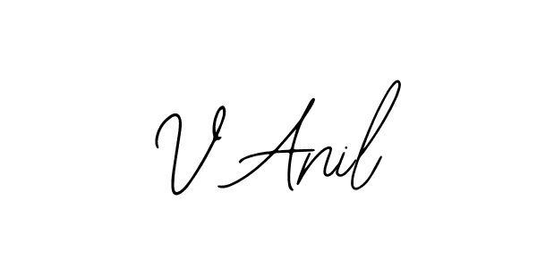if you are searching for the best signature style for your name V Anil. so please give up your signature search. here we have designed multiple signature styles  using Bearetta-2O07w. V Anil signature style 12 images and pictures png