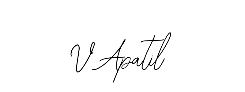 You should practise on your own different ways (Bearetta-2O07w) to write your name (V Apatil) in signature. don't let someone else do it for you. V Apatil signature style 12 images and pictures png