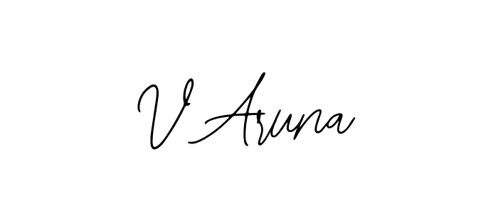 How to make V Aruna signature? Bearetta-2O07w is a professional autograph style. Create handwritten signature for V Aruna name. V Aruna signature style 12 images and pictures png