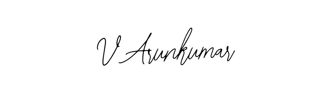 You should practise on your own different ways (Bearetta-2O07w) to write your name (V Arunkumar) in signature. don't let someone else do it for you. V Arunkumar signature style 12 images and pictures png