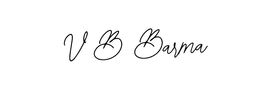 Create a beautiful signature design for name V B Barma. With this signature (Bearetta-2O07w) fonts, you can make a handwritten signature for free. V B Barma signature style 12 images and pictures png