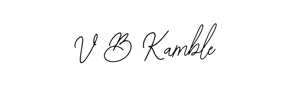 Also You can easily find your signature by using the search form. We will create V B Kamble name handwritten signature images for you free of cost using Bearetta-2O07w sign style. V B Kamble signature style 12 images and pictures png