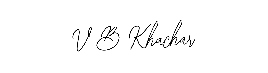 Make a beautiful signature design for name V B Khachar. With this signature (Bearetta-2O07w) style, you can create a handwritten signature for free. V B Khachar signature style 12 images and pictures png