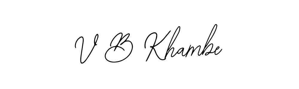 This is the best signature style for the V B Khambe name. Also you like these signature font (Bearetta-2O07w). Mix name signature. V B Khambe signature style 12 images and pictures png