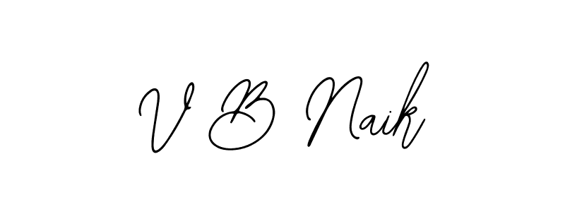 if you are searching for the best signature style for your name V B Naik. so please give up your signature search. here we have designed multiple signature styles  using Bearetta-2O07w. V B Naik signature style 12 images and pictures png