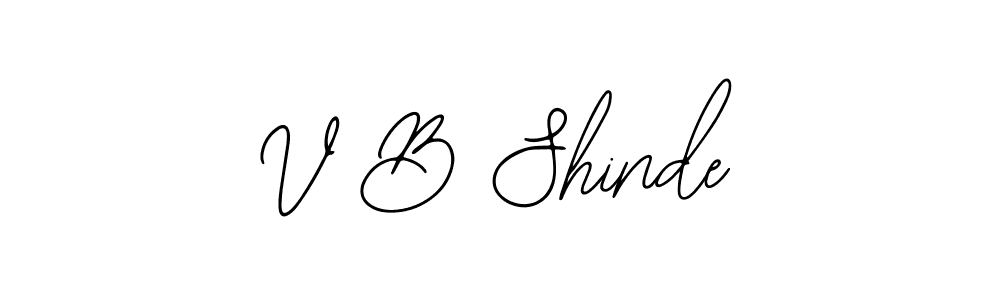 Also we have V B Shinde name is the best signature style. Create professional handwritten signature collection using Bearetta-2O07w autograph style. V B Shinde signature style 12 images and pictures png