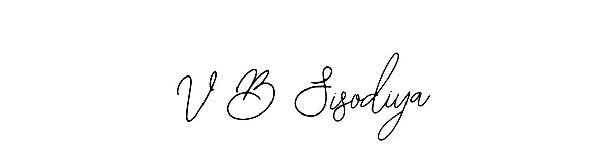 You should practise on your own different ways (Bearetta-2O07w) to write your name (V B Sisodiya) in signature. don't let someone else do it for you. V B Sisodiya signature style 12 images and pictures png