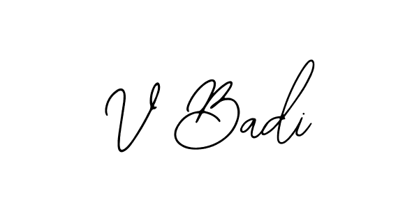 It looks lik you need a new signature style for name V Badi. Design unique handwritten (Bearetta-2O07w) signature with our free signature maker in just a few clicks. V Badi signature style 12 images and pictures png