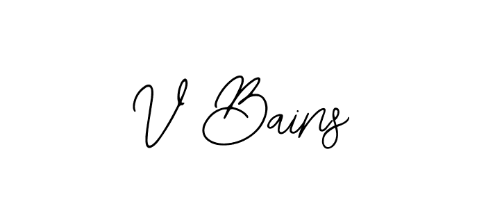 It looks lik you need a new signature style for name V Bains. Design unique handwritten (Bearetta-2O07w) signature with our free signature maker in just a few clicks. V Bains signature style 12 images and pictures png