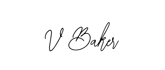 Design your own signature with our free online signature maker. With this signature software, you can create a handwritten (Bearetta-2O07w) signature for name V Baker. V Baker signature style 12 images and pictures png