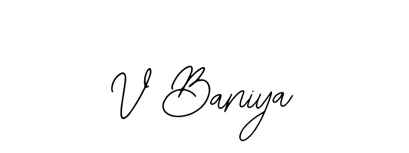 Similarly Bearetta-2O07w is the best handwritten signature design. Signature creator online .You can use it as an online autograph creator for name V Baniya. V Baniya signature style 12 images and pictures png