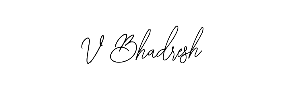 Similarly Bearetta-2O07w is the best handwritten signature design. Signature creator online .You can use it as an online autograph creator for name V Bhadresh. V Bhadresh signature style 12 images and pictures png