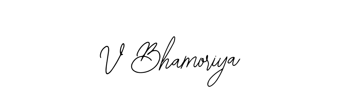 Bearetta-2O07w is a professional signature style that is perfect for those who want to add a touch of class to their signature. It is also a great choice for those who want to make their signature more unique. Get V Bhamoriya name to fancy signature for free. V Bhamoriya signature style 12 images and pictures png