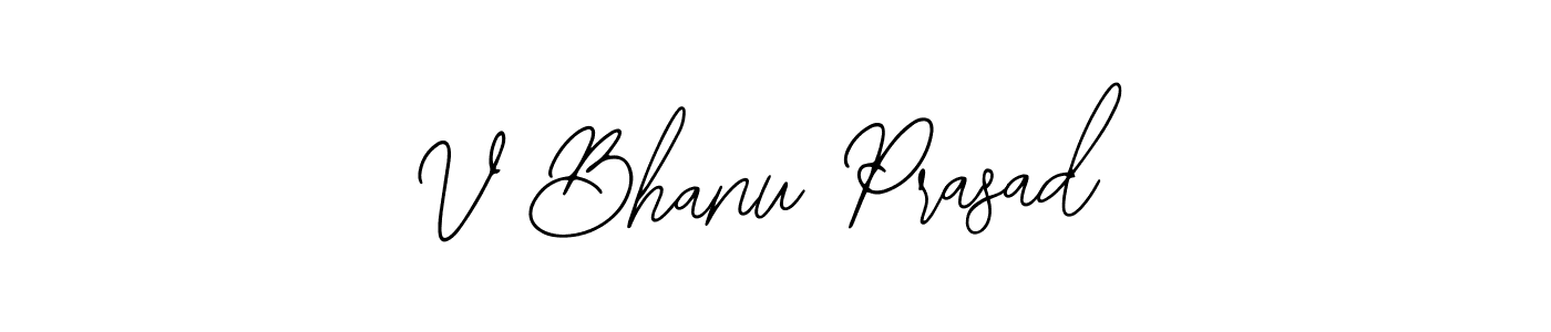 How to make V Bhanu Prasad name signature. Use Bearetta-2O07w style for creating short signs online. This is the latest handwritten sign. V Bhanu Prasad signature style 12 images and pictures png