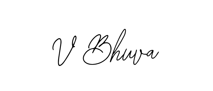 if you are searching for the best signature style for your name V Bhuva. so please give up your signature search. here we have designed multiple signature styles  using Bearetta-2O07w. V Bhuva signature style 12 images and pictures png