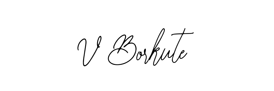 Create a beautiful signature design for name V Borkute. With this signature (Bearetta-2O07w) fonts, you can make a handwritten signature for free. V Borkute signature style 12 images and pictures png