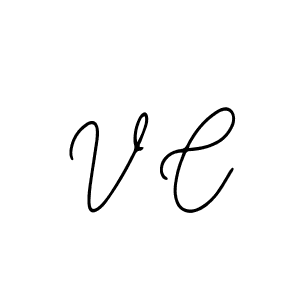 You should practise on your own different ways (Bearetta-2O07w) to write your name (V C) in signature. don't let someone else do it for you. V C signature style 12 images and pictures png