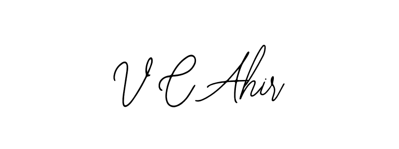 Similarly Bearetta-2O07w is the best handwritten signature design. Signature creator online .You can use it as an online autograph creator for name V C Ahir. V C Ahir signature style 12 images and pictures png