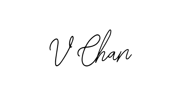 Design your own signature with our free online signature maker. With this signature software, you can create a handwritten (Bearetta-2O07w) signature for name V Chan. V Chan signature style 12 images and pictures png