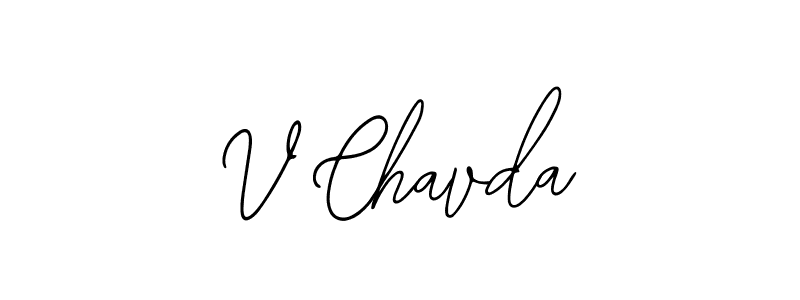Make a beautiful signature design for name V Chavda. Use this online signature maker to create a handwritten signature for free. V Chavda signature style 12 images and pictures png