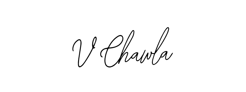 if you are searching for the best signature style for your name V Chawla. so please give up your signature search. here we have designed multiple signature styles  using Bearetta-2O07w. V Chawla signature style 12 images and pictures png