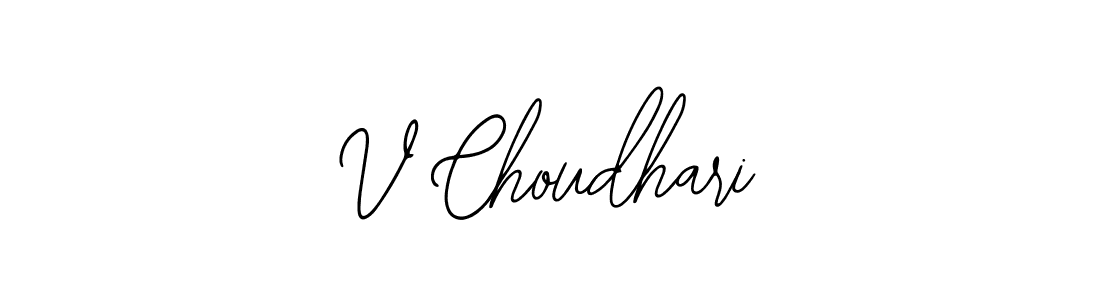 Create a beautiful signature design for name V Choudhari. With this signature (Bearetta-2O07w) fonts, you can make a handwritten signature for free. V Choudhari signature style 12 images and pictures png