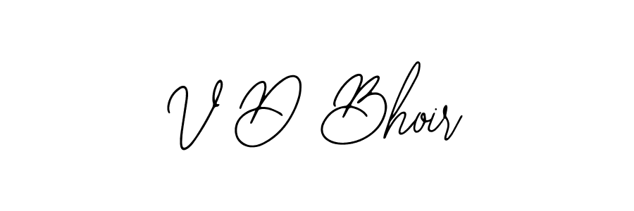 Design your own signature with our free online signature maker. With this signature software, you can create a handwritten (Bearetta-2O07w) signature for name V D Bhoir. V D Bhoir signature style 12 images and pictures png