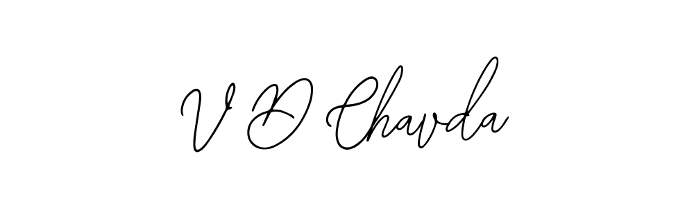 if you are searching for the best signature style for your name V D Chavda. so please give up your signature search. here we have designed multiple signature styles  using Bearetta-2O07w. V D Chavda signature style 12 images and pictures png