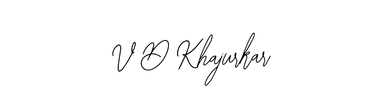 Make a beautiful signature design for name V D Khajurkar. With this signature (Bearetta-2O07w) style, you can create a handwritten signature for free. V D Khajurkar signature style 12 images and pictures png