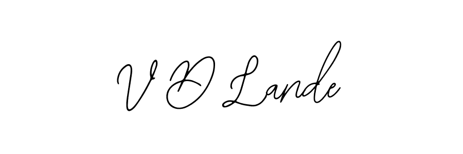 Make a beautiful signature design for name V D Lande. With this signature (Bearetta-2O07w) style, you can create a handwritten signature for free. V D Lande signature style 12 images and pictures png