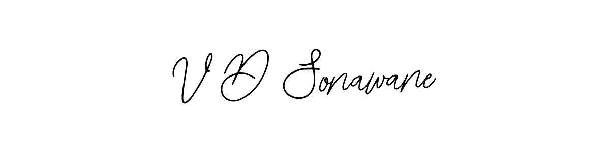 Create a beautiful signature design for name V D Sonawane. With this signature (Bearetta-2O07w) fonts, you can make a handwritten signature for free. V D Sonawane signature style 12 images and pictures png