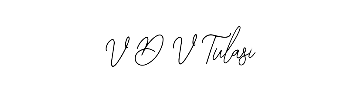 How to make V D V Tulasi name signature. Use Bearetta-2O07w style for creating short signs online. This is the latest handwritten sign. V D V Tulasi signature style 12 images and pictures png