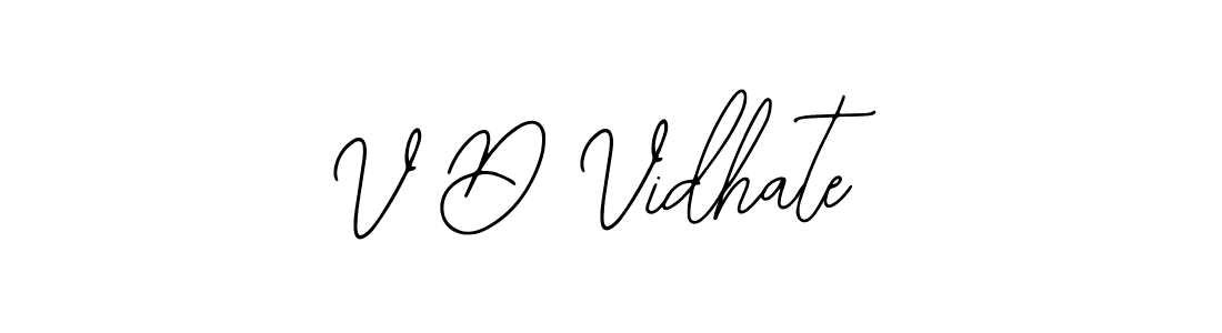 You should practise on your own different ways (Bearetta-2O07w) to write your name (V D Vidhate) in signature. don't let someone else do it for you. V D Vidhate signature style 12 images and pictures png