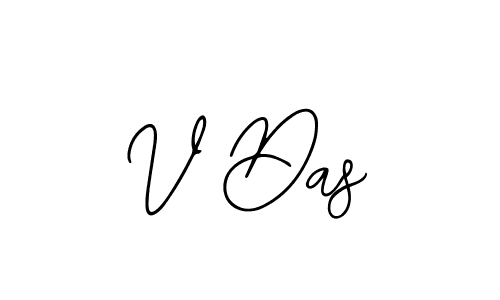 Design your own signature with our free online signature maker. With this signature software, you can create a handwritten (Bearetta-2O07w) signature for name V Das. V Das signature style 12 images and pictures png