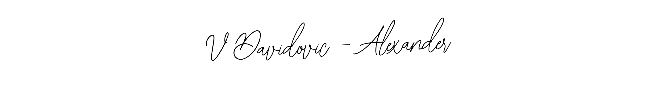 How to make V Davidovic - Alexander name signature. Use Bearetta-2O07w style for creating short signs online. This is the latest handwritten sign. V Davidovic - Alexander signature style 12 images and pictures png