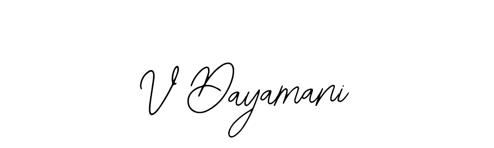 Make a beautiful signature design for name V Dayamani. With this signature (Bearetta-2O07w) style, you can create a handwritten signature for free. V Dayamani signature style 12 images and pictures png