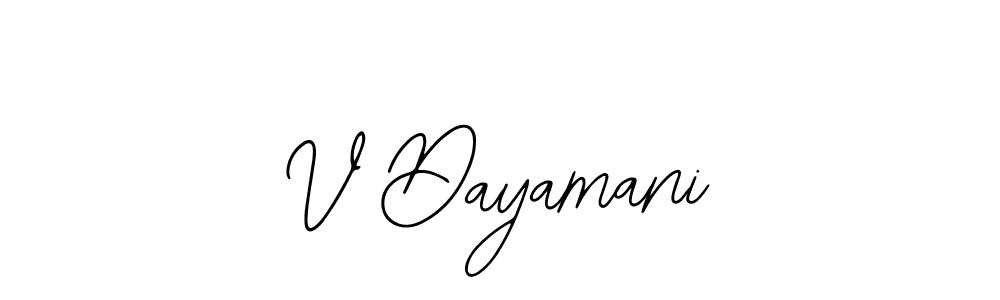 Make a beautiful signature design for name V Dayamani. With this signature (Bearetta-2O07w) style, you can create a handwritten signature for free. V Dayamani signature style 12 images and pictures png