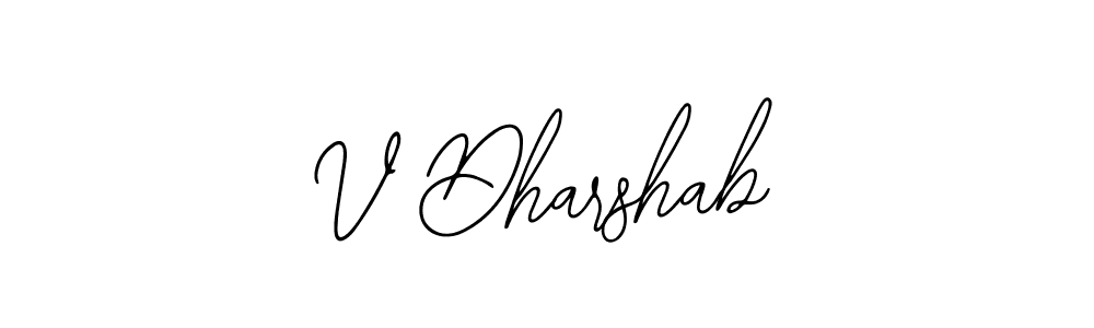 Create a beautiful signature design for name V Dharshab. With this signature (Bearetta-2O07w) fonts, you can make a handwritten signature for free. V Dharshab signature style 12 images and pictures png