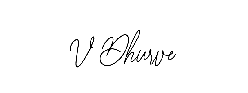 if you are searching for the best signature style for your name V Dhurve. so please give up your signature search. here we have designed multiple signature styles  using Bearetta-2O07w. V Dhurve signature style 12 images and pictures png