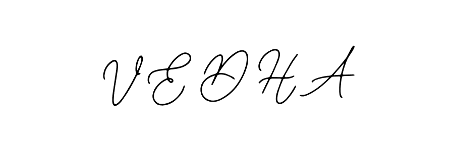 Similarly Bearetta-2O07w is the best handwritten signature design. Signature creator online .You can use it as an online autograph creator for name V E D H A. V E D H A signature style 12 images and pictures png