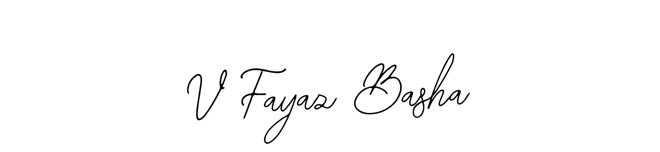 if you are searching for the best signature style for your name V Fayaz Basha. so please give up your signature search. here we have designed multiple signature styles  using Bearetta-2O07w. V Fayaz Basha signature style 12 images and pictures png