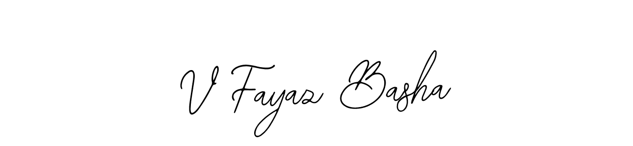 Similarly Bearetta-2O07w is the best handwritten signature design. Signature creator online .You can use it as an online autograph creator for name V Fayaz Basha. V Fayaz Basha signature style 12 images and pictures png