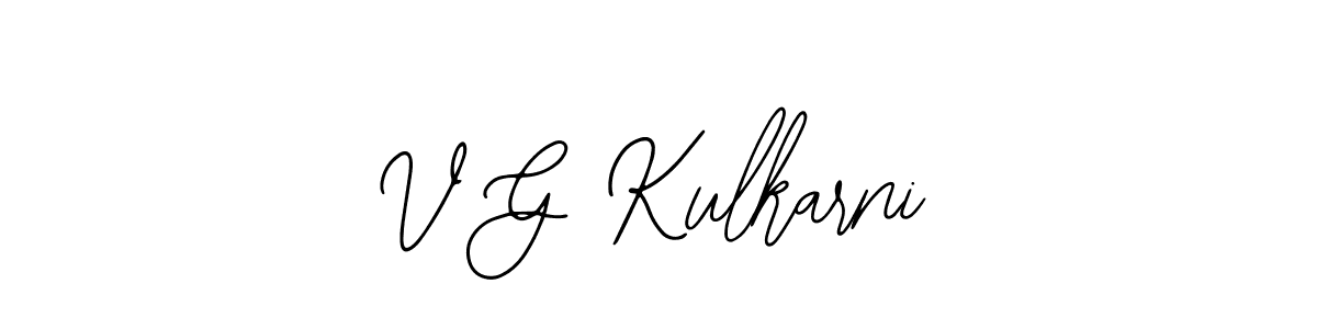 How to make V G Kulkarni signature? Bearetta-2O07w is a professional autograph style. Create handwritten signature for V G Kulkarni name. V G Kulkarni signature style 12 images and pictures png